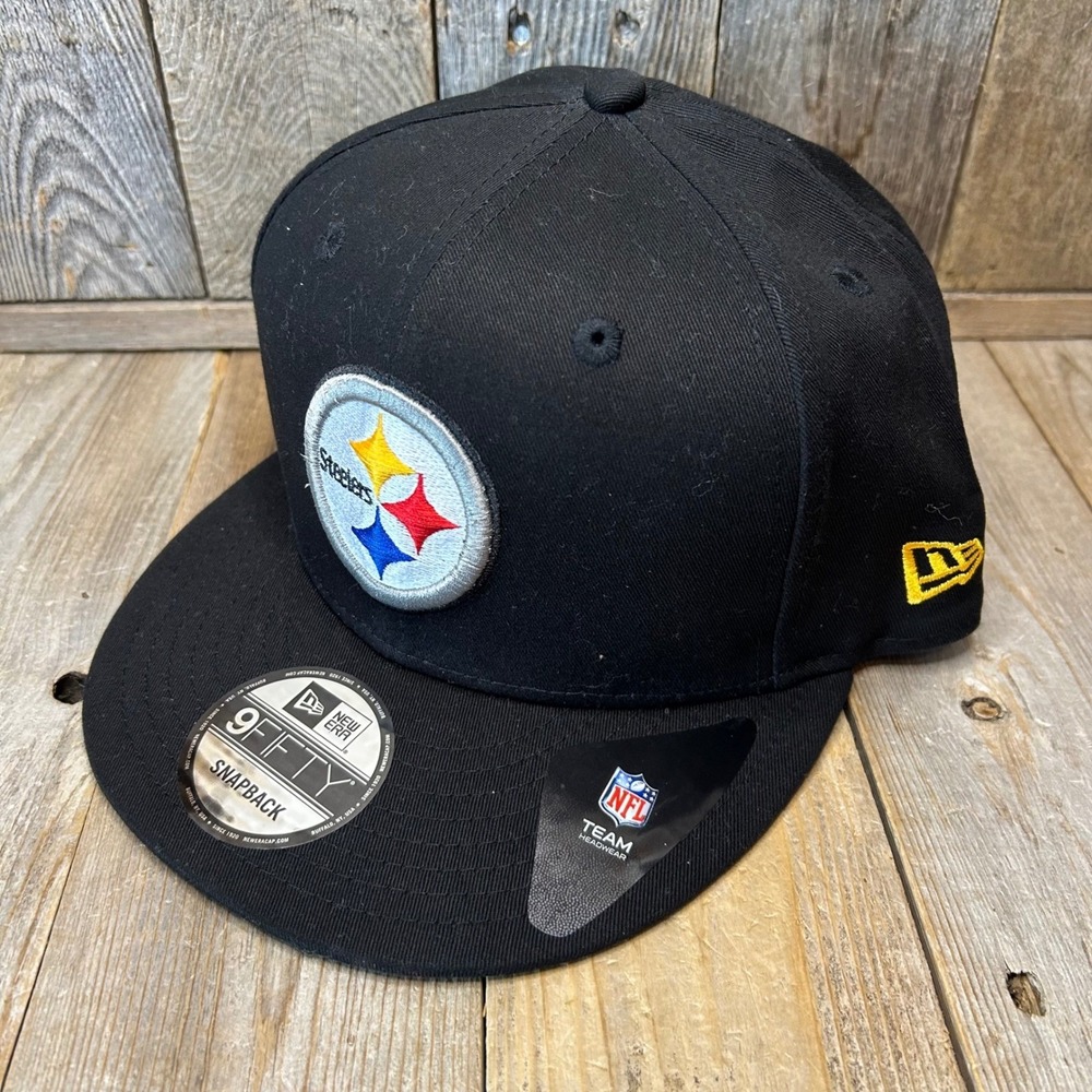 Pittsburgh Steelers New‎ Era Black 9Fifty Basic Snapback Adjustable Hat
